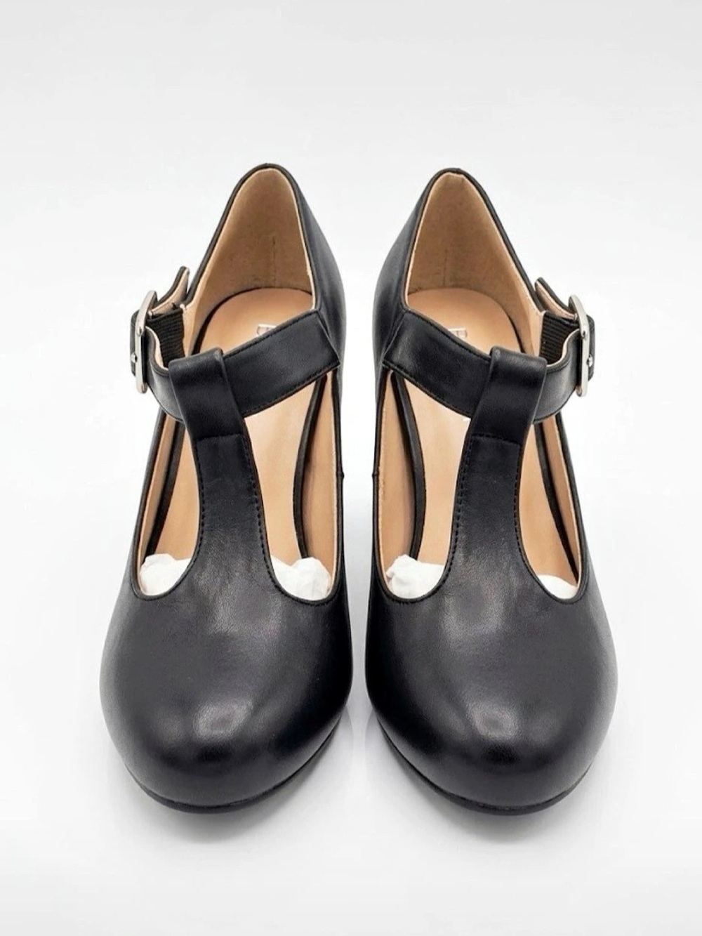 Eugisy T-Strap Heels in Black EU 40/ 8.5 EUC